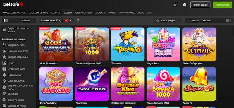 Juegos de Pragmatic Play en Betsafe