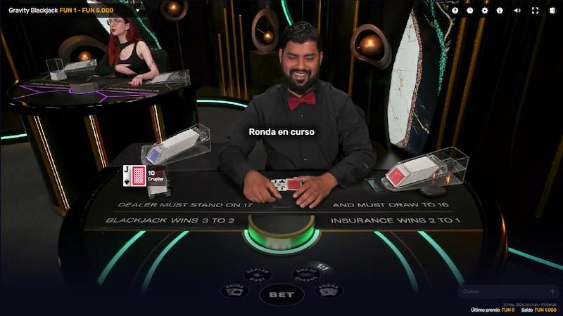Juego de blackjack en vivo
