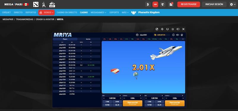 Caracteristicas - Juegos de crash casinos Perú