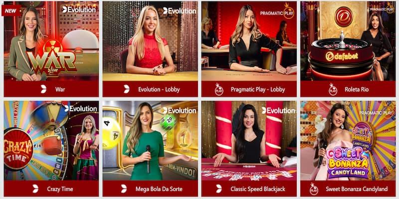 Página de casino en vivo en Dafabet