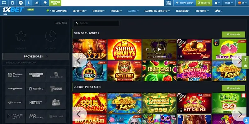 Juegos en 1xBet