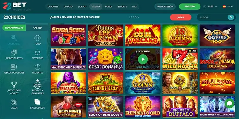 Juegos en 22Bet