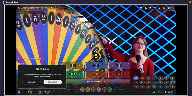 Juegos en vivo en DoradoBet