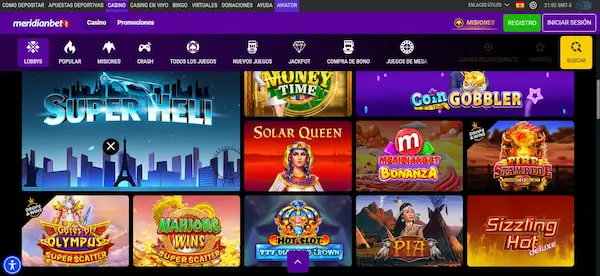 Casinos que Aceptan Yape en Perú: Meridianbet 