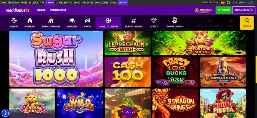 Meridianbet - Tragamonedas gratis en casinos online de Perú