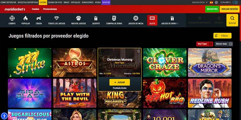 Juegos de Red Tiger en MeridianBet
