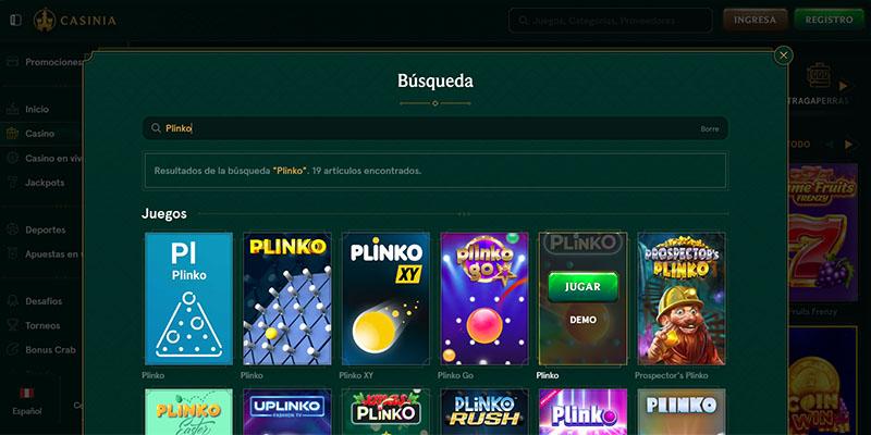 Plinko en casinia