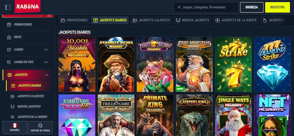 Rabona - Casinos que aceptan Mastercard en Perú