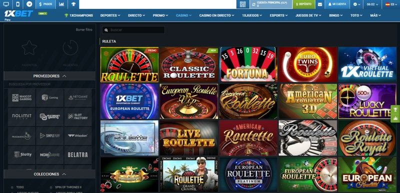 Ruleta en 1XBet