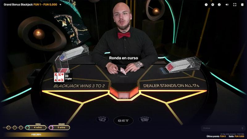 Juego de blackjack en vivo