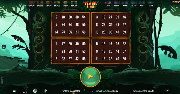 Juego Tiger Bingo