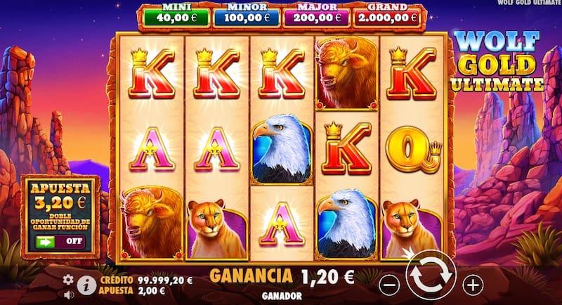 Tragamoneda Wolf Gold Ultimate de Pragmatic Play