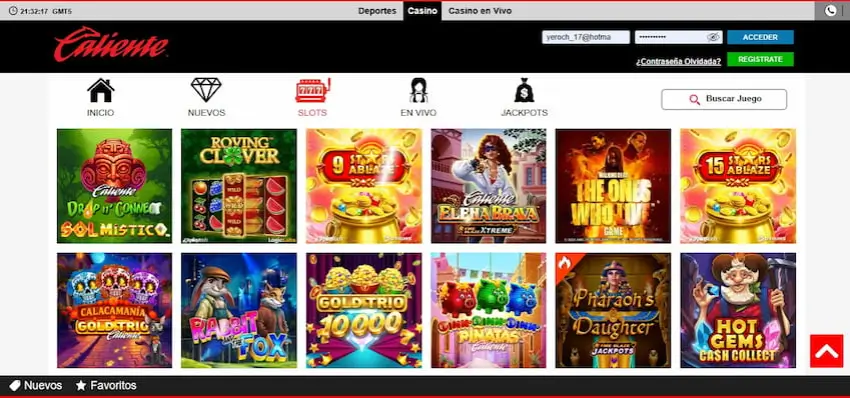 Tragamonedas - Casino Caliente Perú