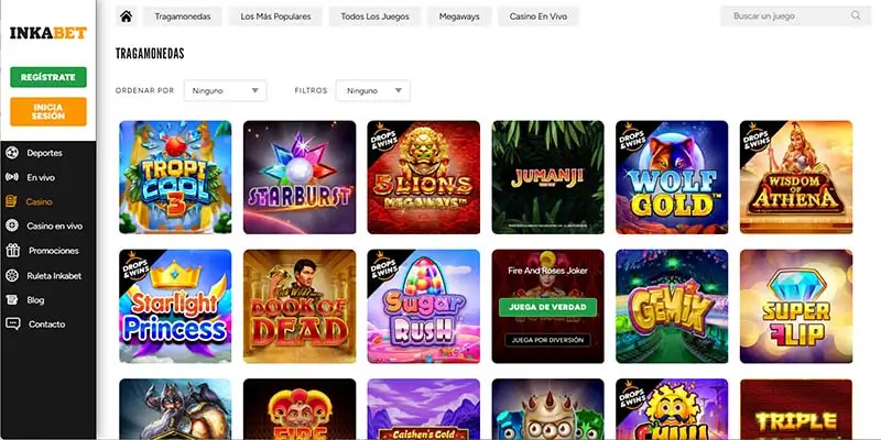 Tragamonedas de Video en Inkabet