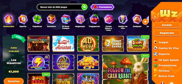 Wazamba - Casinos que aceptan Mastercard en Perú