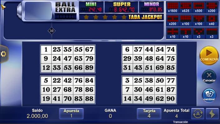 Juego de Bingo Jackpot